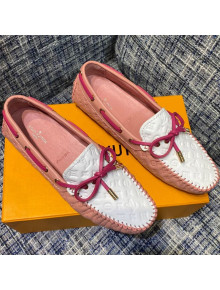 Louis Vuitton Gloria Monogram Leather Flat Loafer Pink 2021