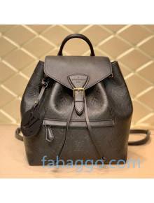 Louis Vuitton Montsouris Backpack in Monogram Embossed Leather M45205 Black 2020