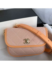 Chanel Canvas Mini Messenger Bag AS2465 Pink/Apricot 2021