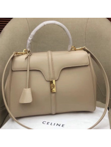 Celine Smooth Calfskin Medium 16 Bag Beige 2019