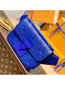 Louis Vuitton S Lock Sling Bag in Monogram Taurillon Leather M58486 Blue 2021