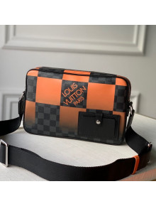 Louis Vuitton Men's Alpha Messenger Bag in Damier Graphite Canvas N40421 Orange 2020