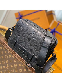 Louis Vuitton Men's Steamer Monogram Leather Messenger Bag M57307 Black 2021