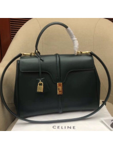 Celine Smooth Calfskin Medium 16 Bag Green 2019