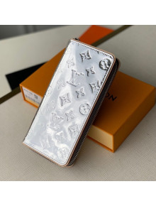 Louis Vuitton Zippy Wallet Vertical in Monogram Mirror Canvas M80808 Silver 2021