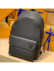 Louis Vuitton Men's Leather Matte  Aerogram Backpack M57079 Black 2021