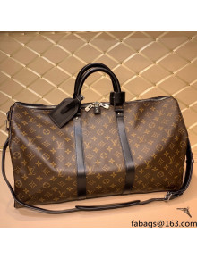Louis Vuitton Keepall Bandouliere 50 Travel Bag in Monogram Canvas M56713 Brown/Black 2021