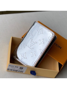 Louis Vuitton Slender Pocket Organizer Wallet in Monogram Mirror Canvas M80805 Silver 2021