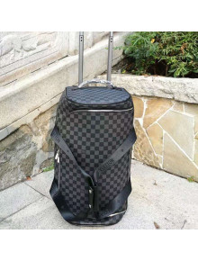 Louis Vuitton Horizon Soft Duffle 55 Luggage Travel Bag Black Damier Canvas 2020