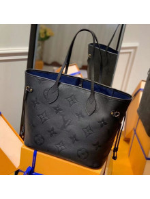 Louis Vuitton Monogram Leather Neverfull MM Tote Bag M45686 Black 2021