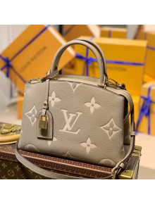 Louis Vuitton Petit Palais Tote Bag in Monogram Leather M58914 Grey/Beige 2021