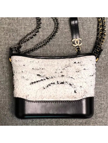 Chanel Sequins/Calfskin Gabrielle Small Hobo Bag A91810 White F/W 2018