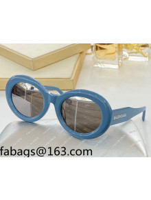 Balenciaga Round Sunglasses BB0073 Blue 2022