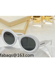 Balenciaga Round Sunglasses BB0073 White 2022