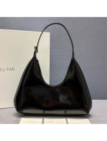 By Far Amber Black Semi Patent Leather Hobo Bag 2020