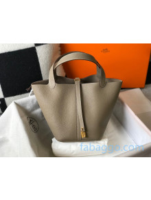 Hermes Picotin Lock Bag 22cm in Togo Calfskin Grey Dove/Gold 2020