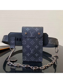 Louis Vuitton Monogram Canvas Belt with iPhone Clutch Black 2019