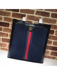 Gucci Ophidia Suede Large Tote 519335 Deep Blue