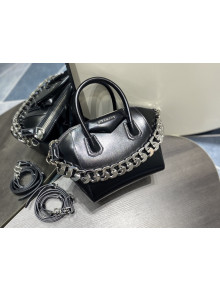 Givenchy Mini Antigona Chain Bag in Box Leather Black 2022