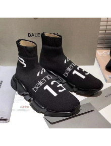 Balenciaga Speed Knit 13 Sock Short Boots Black 2021