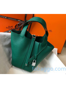 Hermes Picotin Lock Bag 18cm in Togo Calfskin Green Emerald 2020