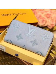 Louis Vuitton Gradient Monogram Leather Zippy Wallet M80402 Blue 2021