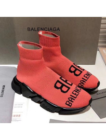 Balenciaga Speed Knit 13 Sock Short Boots Pink 2021