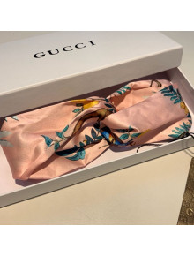 Gucci Flower Print Headband Pink 2019