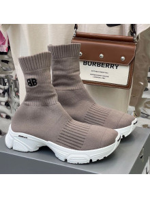Balenciaga Speed 3.0 Knit Sock Short Boots Grey 2021