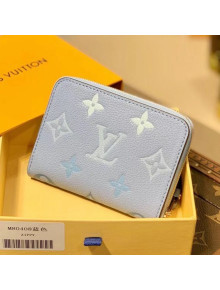 Louis Vuitton Gradient Monogram Leather Zippy Coin Purse Wallet M80408 Summer Blue 2021