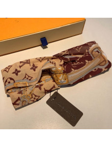 Louis Vuitton Monogram Belt Print Headband Beige 2019