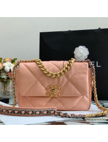 Chanel 19 Lambskin Small 26cm Flap Bag AS1160 Orange Pink 2021  