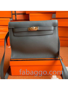 Hermes Kelly Danse Backpack in Evercolor Leather Almond Grey/Gold 2020