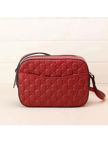 Gucci Signature Leather Camera Shoulder Bag 453770 Red