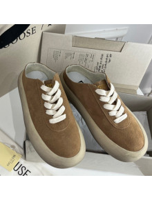Golden Goose GGDB Space-Star Sabot Sneakers in Tobacco-Colored Suede 05
