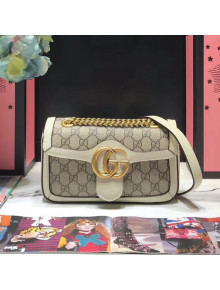 Gucci GG Leather Marmont Matelassé Mini Bag ‎446744 Beige/White 2019