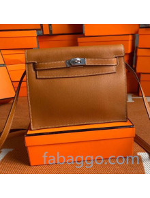Hermes Kelly Danse Backpack in Evercolor Leather Brown 2020