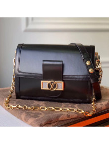 Louis Vuitton Dauphine MM Smooth Leather Shoulder Bag M55735 Black 2020