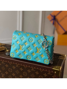 Louis Vuitton Pochette Coussin Chain Mini Bag in Monogram Leather M80744 Mint Green/Yellow 2021
