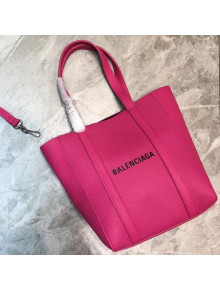 Balenciaga Calfskin Everyday XXS Logo Shopping Tote Pink 2019