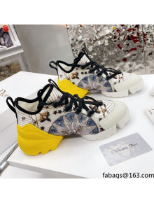 Dior D-Connect Sneaker in Printed Technical Fabric DS32 2021
