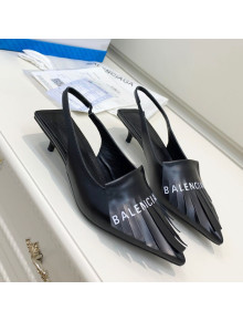 Balenciaga Tassel Slingback Pumps 3cm Black 2021
