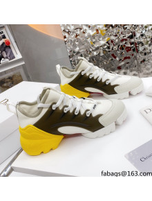Dior D-Connect Sneaker in Technical Fabric DS31 Yellow/White 2021