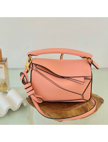 Loewe Puzzle Mini Bag in Smooth Calfskin Peach Pink 2022 10173