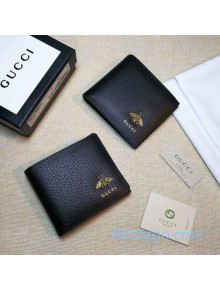 Gucci Men's Animalier Leather Bi-fold Wallet 523664 Black 2020