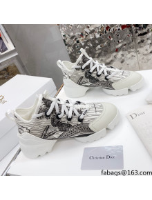 Dior D-Connect Sneaker in Butterfly Printed Technical Fabric DS28 2021