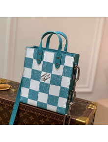 Louis Vuitton Men's Sac Plat XS Tote Bag in Damier Leather N60495 Teal Green 2021