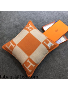 Hermes Avalon Wool Pillow 55x55cm Orange 2021