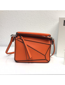 Loewe Puzzle Mini Bag in Smooth Calfskin Orange 2022 10173