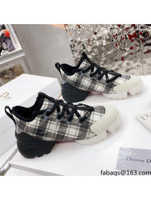 Dior D-Connect Sneaker in Plaid Technical Fabric DS22 Black/White 2021